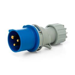 FICHA MACHO INDUSTRIAL 2P + T 16A IP44