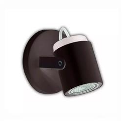 SPOT PANTALLA TUBO 1 LUZ GU10 NEGRO