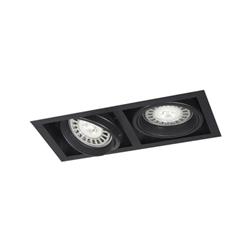CARDÁNICO DE EMBUTIR 2 LUCES BORDE NEGRO