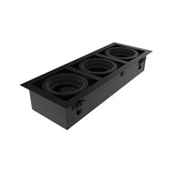 CARDÁNICO DE EMBUTIR 3 LUCES BORDE NEGRO