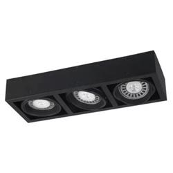 CARDÁNICO PARA SOBREPONER 3 LUCES BORDE NEGRO