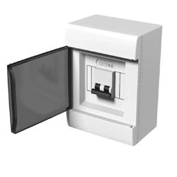 CAJA 4 MODULOS EXTERIOR DIN PUERTA FUME