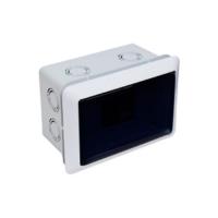 Caja emb. 4 mod. DIN c/ tapa fume- frente blanco - GENROD