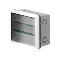 Caja emb. 8 mod. DIN c/ tapa fume- frente blanco - GENROD