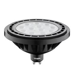 LÁMPARA LED AR111 15W LUZ FRÍA CON BORDE BORDE NEGRO
