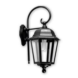 FAROL PVC 6 CARAS VIDRIO MENSULA COLONIAL NEGRO