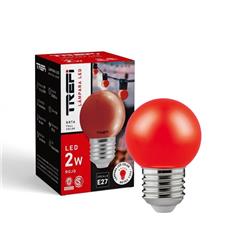 LÁMPARA LED GOTA 2W E27 ROJO IDEAL GUIRNALDA