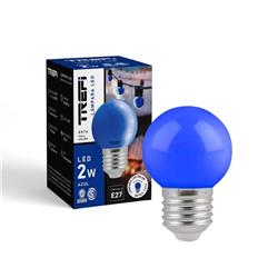 LÁMPARA LED GOTA 2W E27 AZUL IDEAL GUIRNALDA