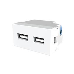 MODULO USB DOBLE CARGA 3A BLANCO - VERONA