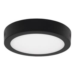 PANEL PARA SOBREPONER CIRCULAR 12W LUZ NEUTRA BORDE BORDE NEGRO