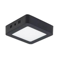 PANEL PARA SOBREPONER CUADRADO 6W LUZ FRÍA BORDE BORDE NEGRO