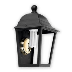 FAROL 4 CARAS PARED PVC NEGRO
