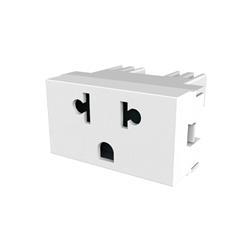 MODULO TOMA AMERICANO BINORMA BLANCO -  PLATINUM