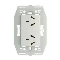 MODULO TOMA DOBLE BIPOLAR CON BASTIDOR - PLATINUM