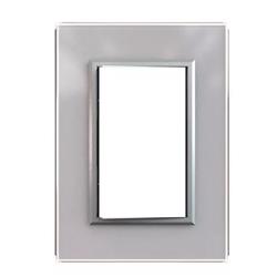 TAPA CRISTAL CON BASTIDOR Y MARCO PLATA GLAM -  CRISTAL