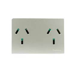 MODULO TOMA DOBLE C/OBTURADOR BLANCO - CAMBRE