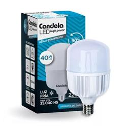 LÁMPARA GALPONERA LED HIGH POWER  DE 40W LUZ FRÍA (ALUMINIO)
