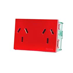 MODULO TOMA DOBLE EASY FIT ROJO - CAMBRE