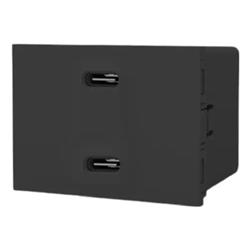 MODULO CARGADOR USB DOBLE C+C GRIS - CAMBRE