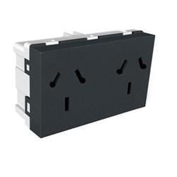 MODULO TOMA DOBLE NEGRO BINORMA - PLATINUM