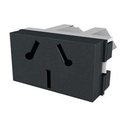 MODULO TOMA 10A NEGRO BINORMA LATERAL -  PLATINUM