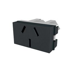 MODULO TOMA 10A NORMALIZADO LATERAL NEGRO -PLATINUM
