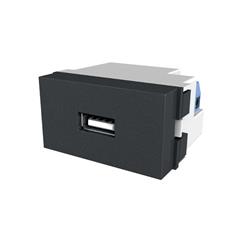 MODULO USB CARGA 1A NEGRO - PLATINUM