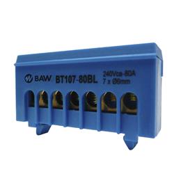 REPARTIDOR BARRA AISLADA 7 TOMAS AZUL