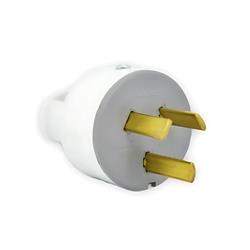 FICHA MACHO 10AMP CON NEUTRO BLANCO