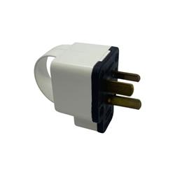 FICHA MACHO REFORZADA 20AMP BLANCO