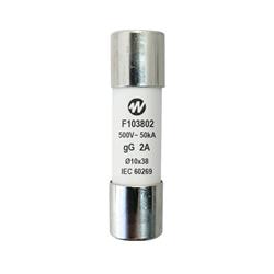 FUSIBLE DE A.C.R. Ø 10x38mm. 2A. 400V. GL