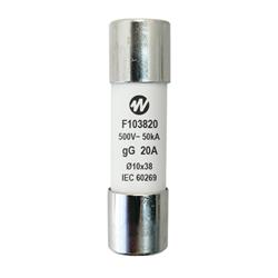 FUSIBLE DE A.C.R. Ø 10x38mm. 20A. 400V.  GL