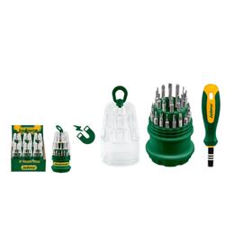 KIT DESTORNILLADOR PRECISION 31 PIEZAS ACERO PH+SL+30 PUNTAS - JADEVER