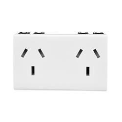 MODULO TOMA DOBLE HORIZONTAL BLANCO - KALOP