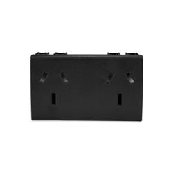 TOMA DOBLE HORIZONTAL NEGRO 10A - KALOP