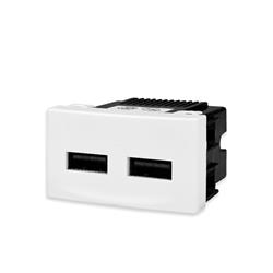 MODULO USB DOBLE BLANCO - KALOP