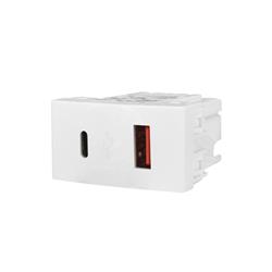 MODULO TOMA USB A+C 30W BLANCO - KALOP