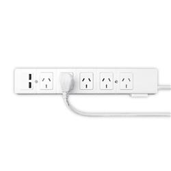 ZAPATILLA 5 TOMAS + USB 1.5M CABLE BLANCA - KALOP