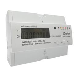 MULTIMEDIDOR TRIFASICO para riel DIN 7 MODulos
