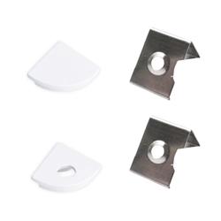 KIT DE 2 TAPAS Y 2 CLIPS P/PERFIL ALUM. PER-03-2M